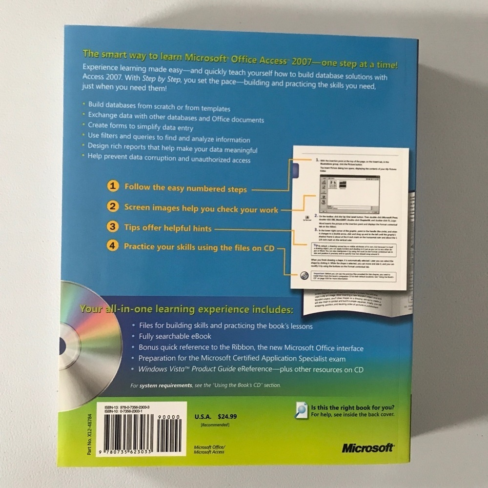 Microsoft Access 2007 Step By Step Book & CD - New - Picture 4 of 8